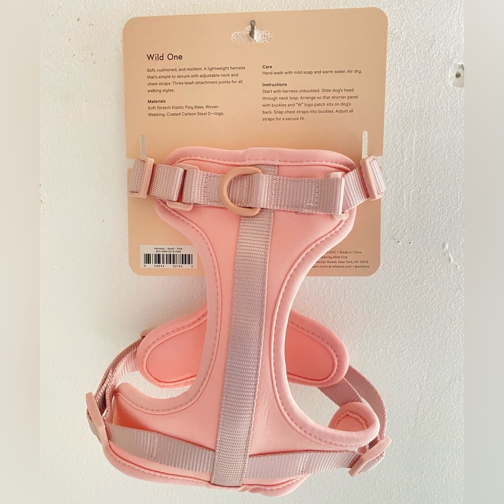 Wild One Dog Harness Pink Size Small for Cocker Spaniels, Pugs, Boston Terriers - Picture 4 of 5